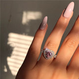 خاتم قلب مع فصوص زركون 316 - batcino.com