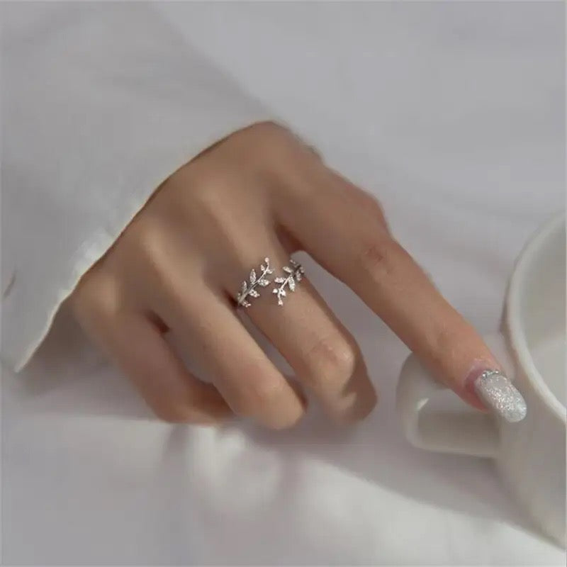 خاتم اوراق الشجر - مقاس حر - batcino.com