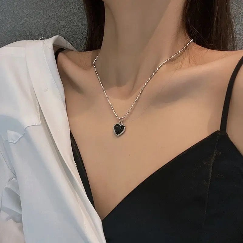 سلسلة قلب مع فصوص زركون - batcino.com