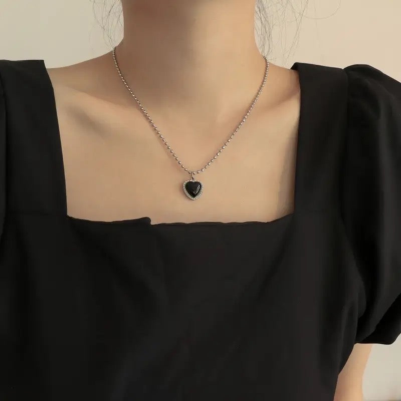 سلسلة قلب مع فصوص زركون - batcino.com