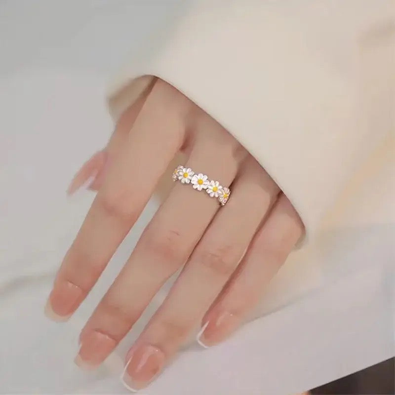 خاتم زهرة الياسمين - مقاس حر - batcino.com
