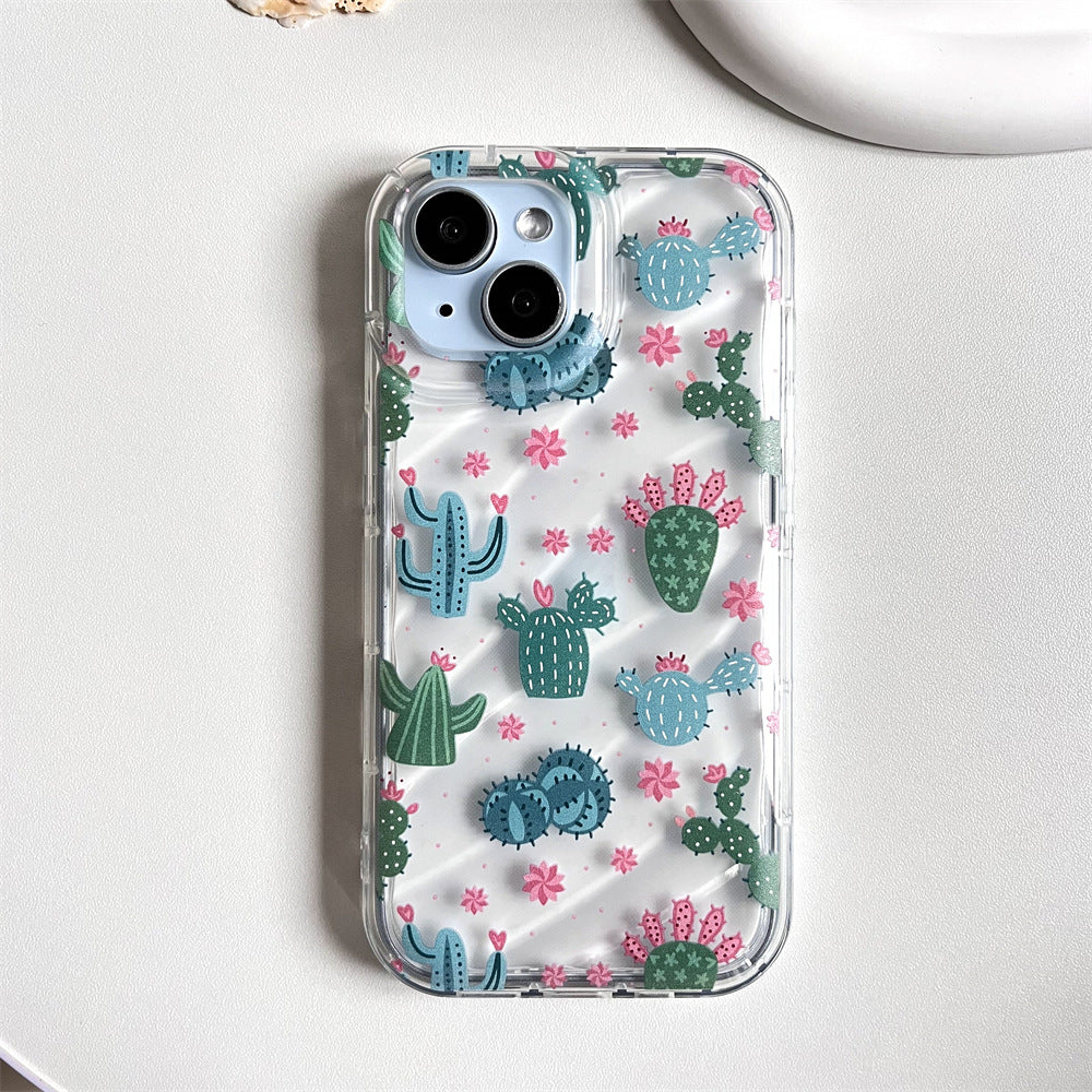 Cactus Bloom Clear Phone Case