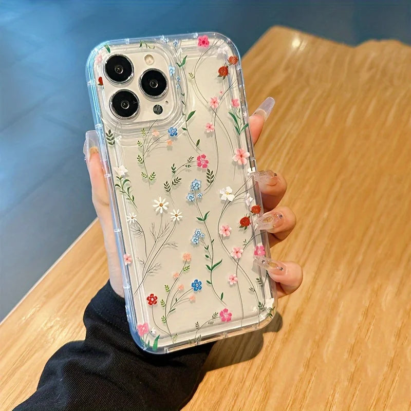 Clear Floral Phone Case