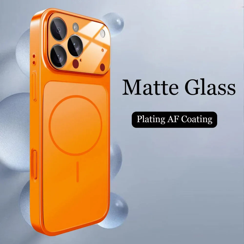 جراب ايفون 16pro max بتصميم الايفون الجديد خامة زجاج نانو ضد الصدمات