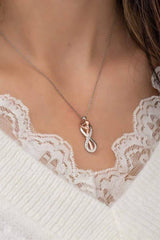 Nested Last Infinity Necklace Zircon Stone - سلسلة انفينتي زركون - batcino.com