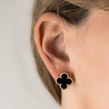 حلق فان كليف أسود (Van Cleef Black Earring)