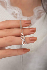 Nested Last Infinity Necklace Zircon Stone - سلسلة انفينتي زركون - batcino.com