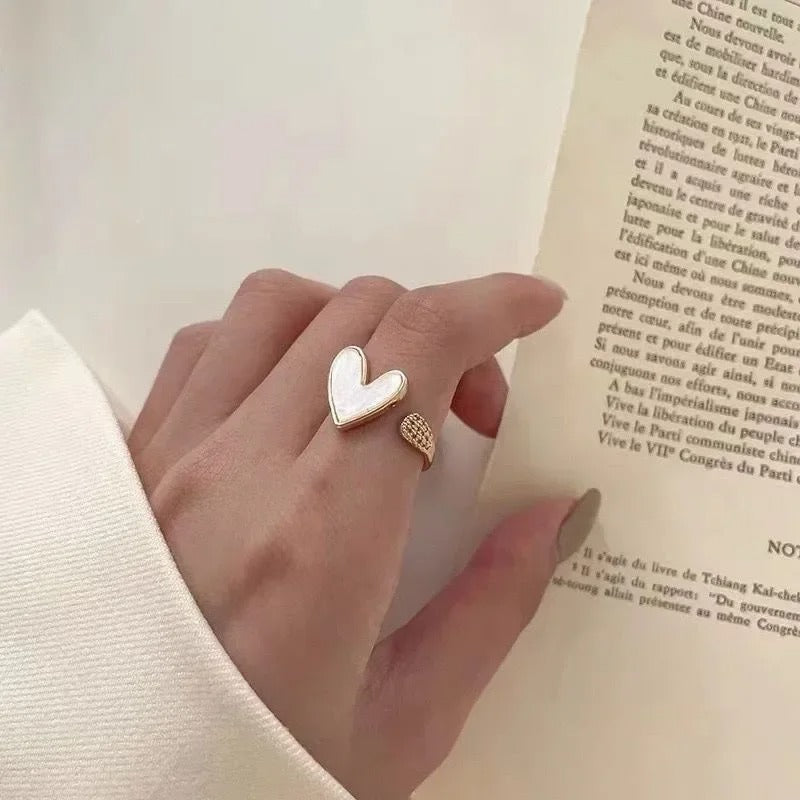 خاتم كاجوال تصميم قلب - مقاس حر